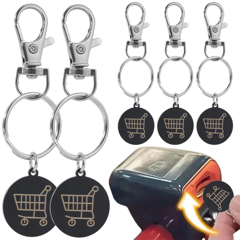Token Coin Mechanism - 1/5 Peças Chaveiro de Aço Inoxidável